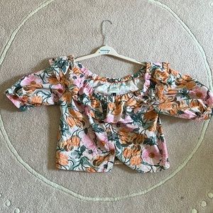 Cecilia Patterson for Anthropologie off-shoulder top